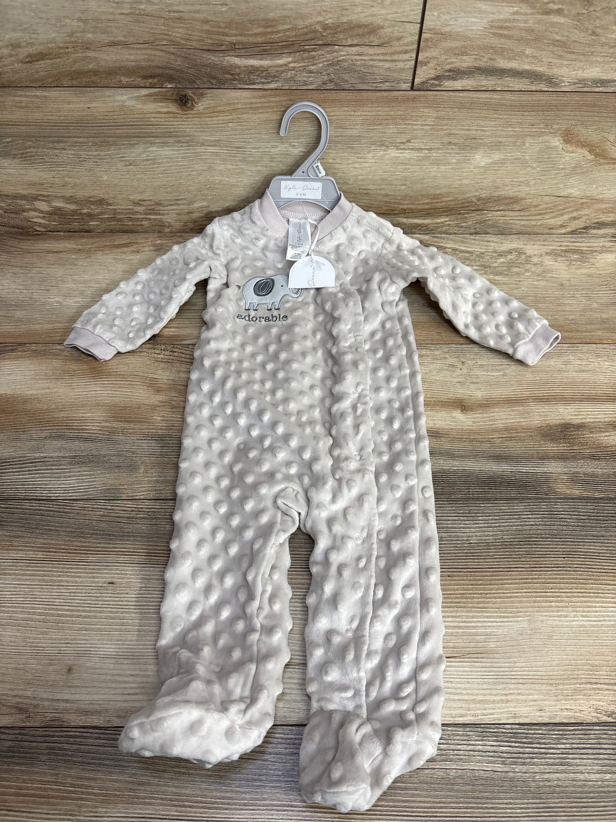 NEW Kyle + Deena So Adorable Minky Dot Sleeper Grey sz 3-6m
