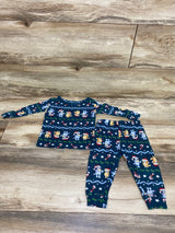 Bluey 2pc Christmas Pajama Set Green sz 2T