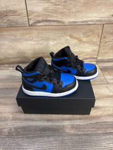 Air Jordan 1 Mid TD 'Black Royal Blue' Sneakers sz 6c