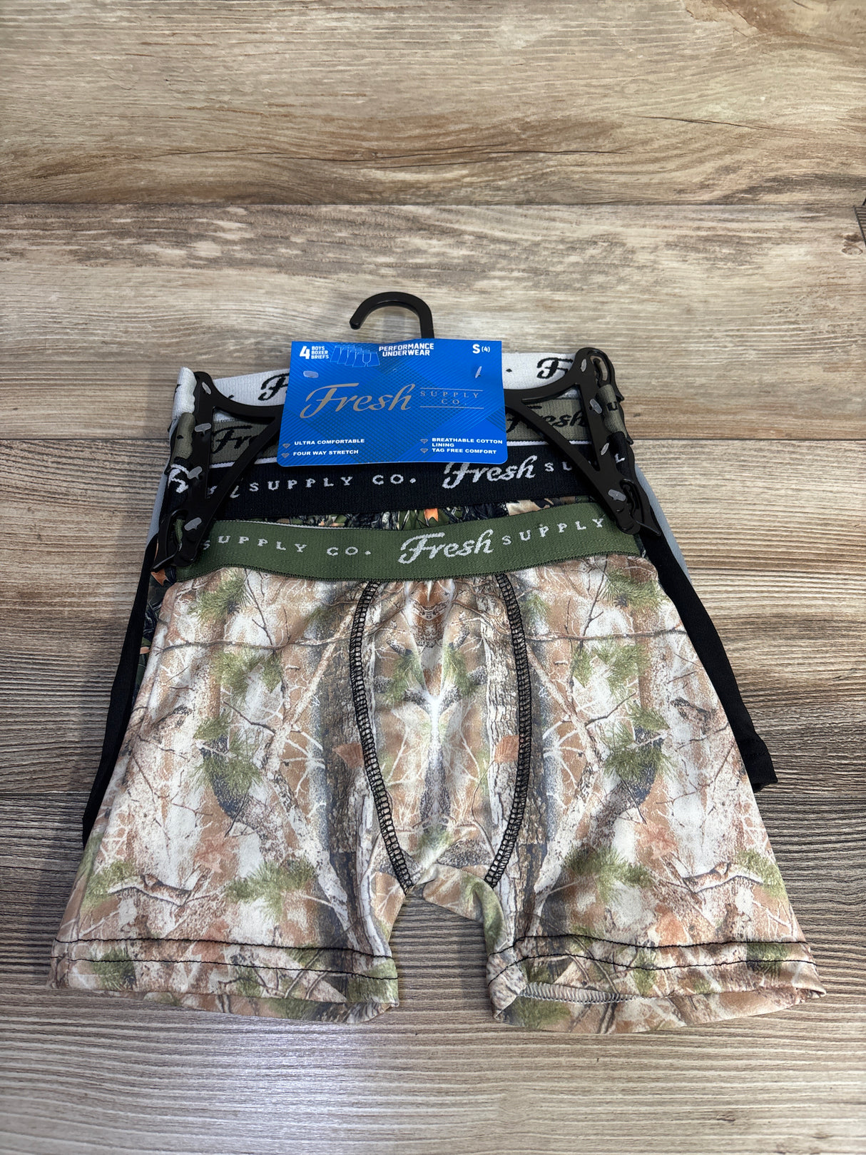 NEW Fresh 4pk Boxer Briefs Grey sz 4T