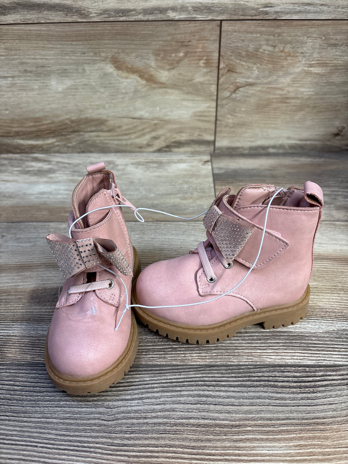 NWOT Jessica Simpson Daria Bow Ankle Boots Pink sz 6c