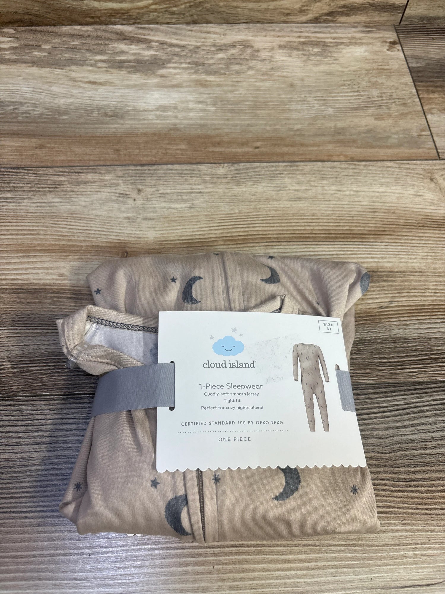 NEW Cloud Island Moon Sleeper Tan sz 3T