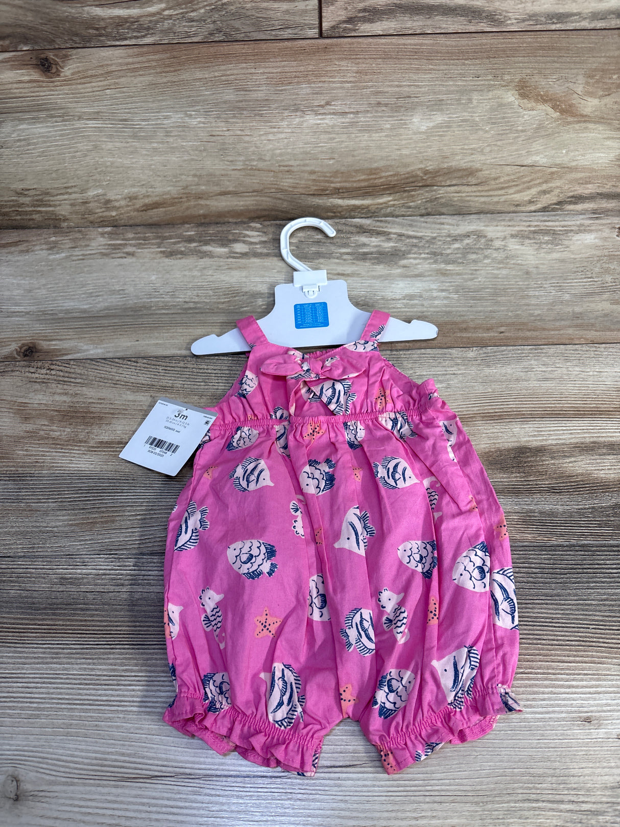 NEW Carter's Fish Shortie Romper Pink sz 3m