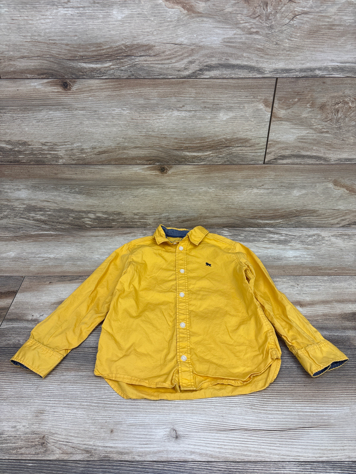 L.O.G.G. Long Sleeve Button-Up Shirt Yellow sz 4-5T