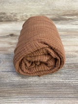 Blissful Diary Muslin Mini Crib Sheet, Brown 38 ''x 24 '