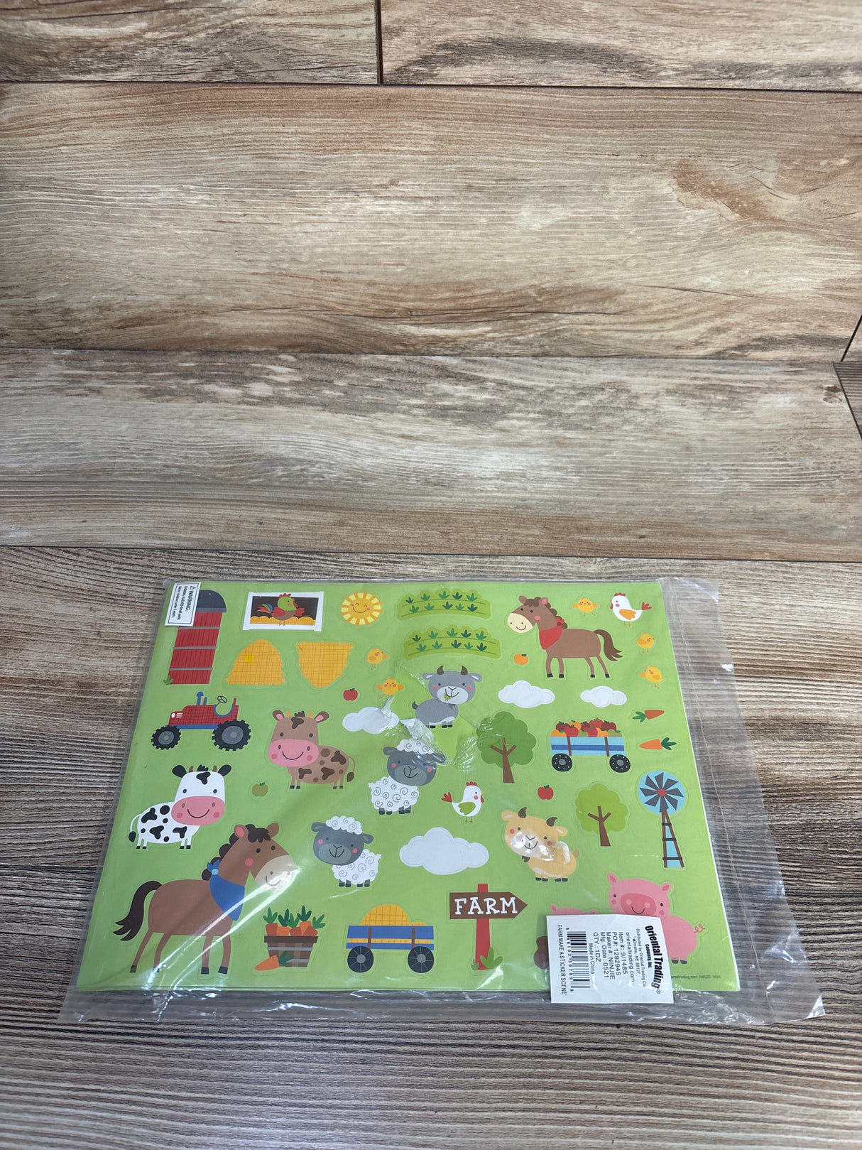 NEW Oriental Trading Fun Express - Make Your Own Farm - 12 Sticker Sheets