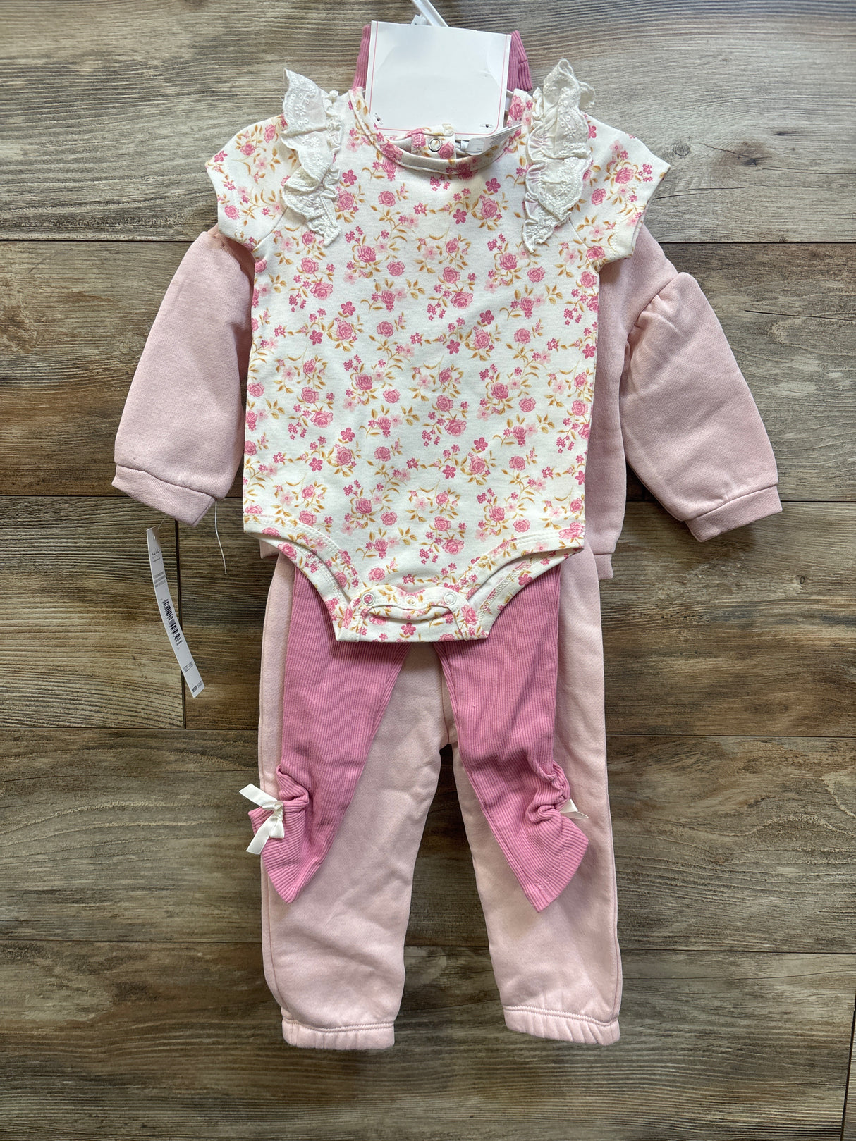 NEW Nicole Miller 5pc Layette Set Pink sz 12m