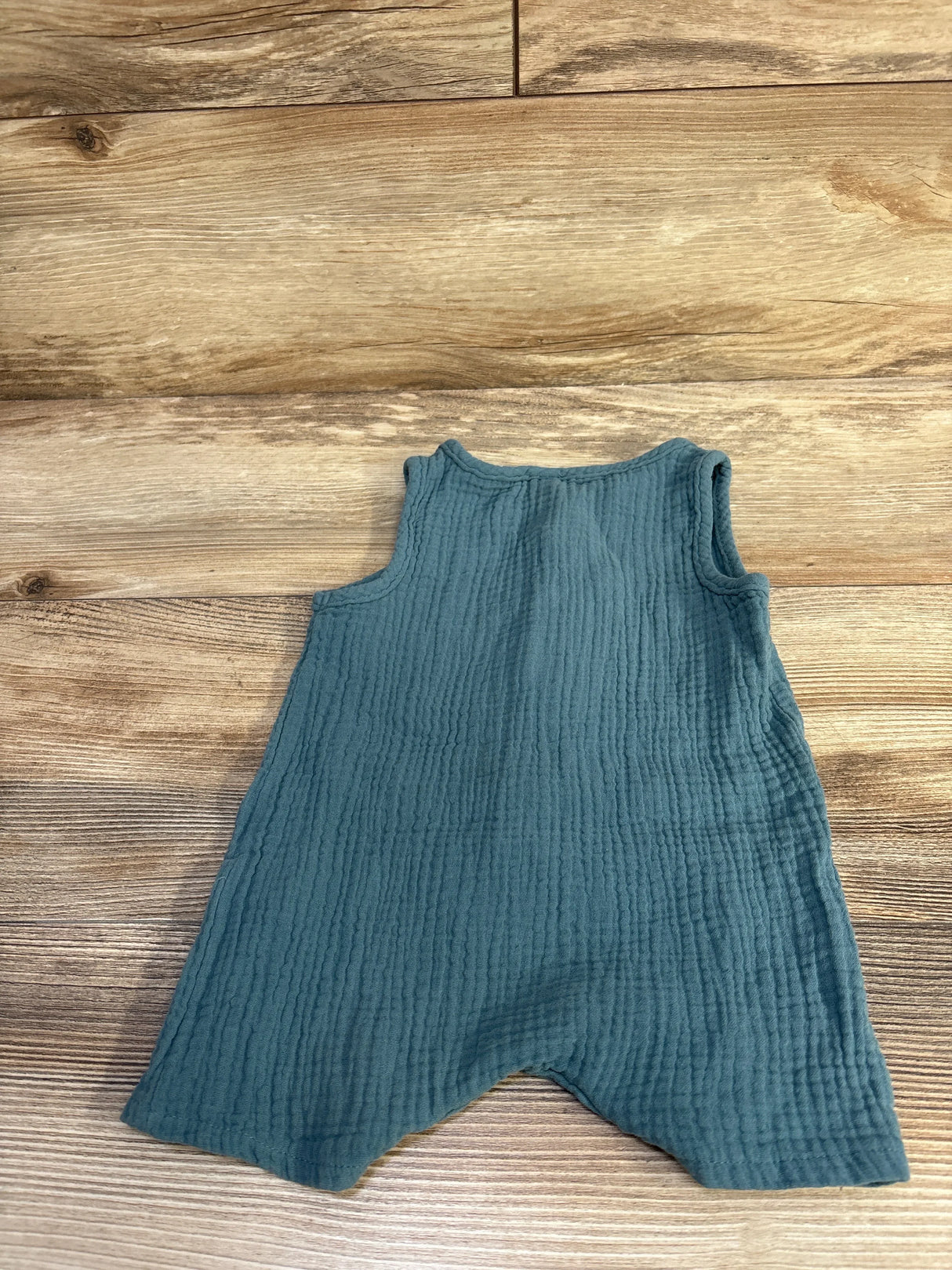 The 5th Legacy Gauze Henley Romper Blue sz 9m