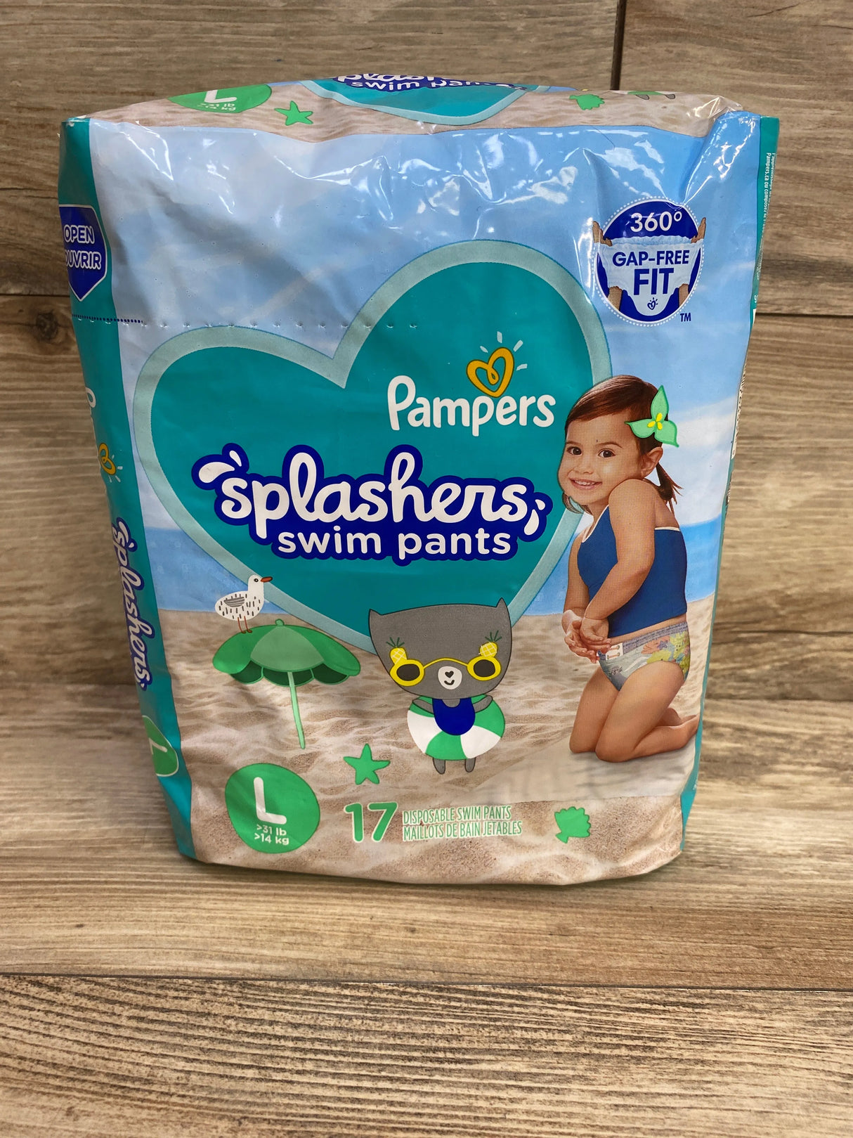 NEW Pampers Splashers Disposable Swim Pants 17ct sz Large