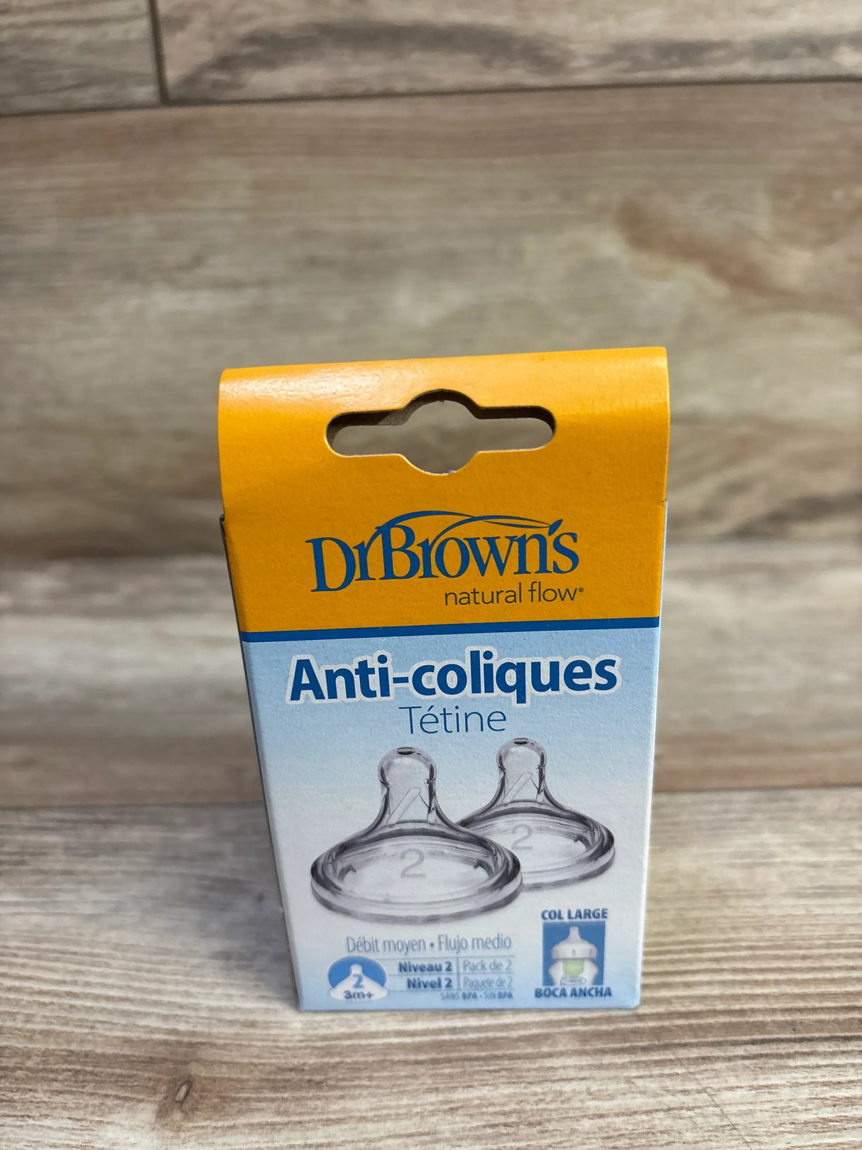 NEW Dr. Brown's Anti-Colic Medium Wide Nipples 2pk Level 2
