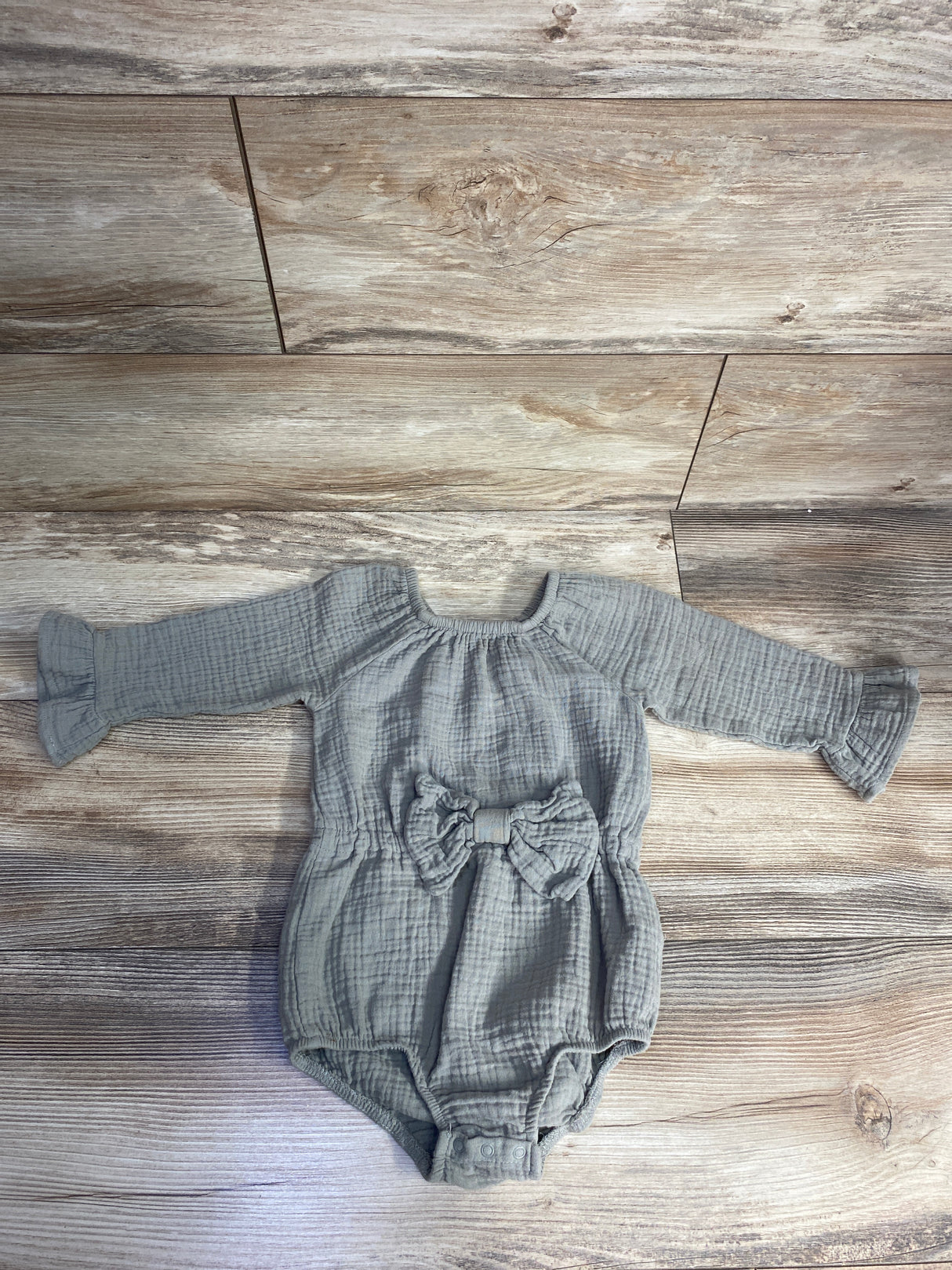 Grayson Mini Muslin Bubble Romper Green sz 18m