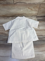 NWOT Handmade Linen Guayabera 2pc Set Ivory sz 3T