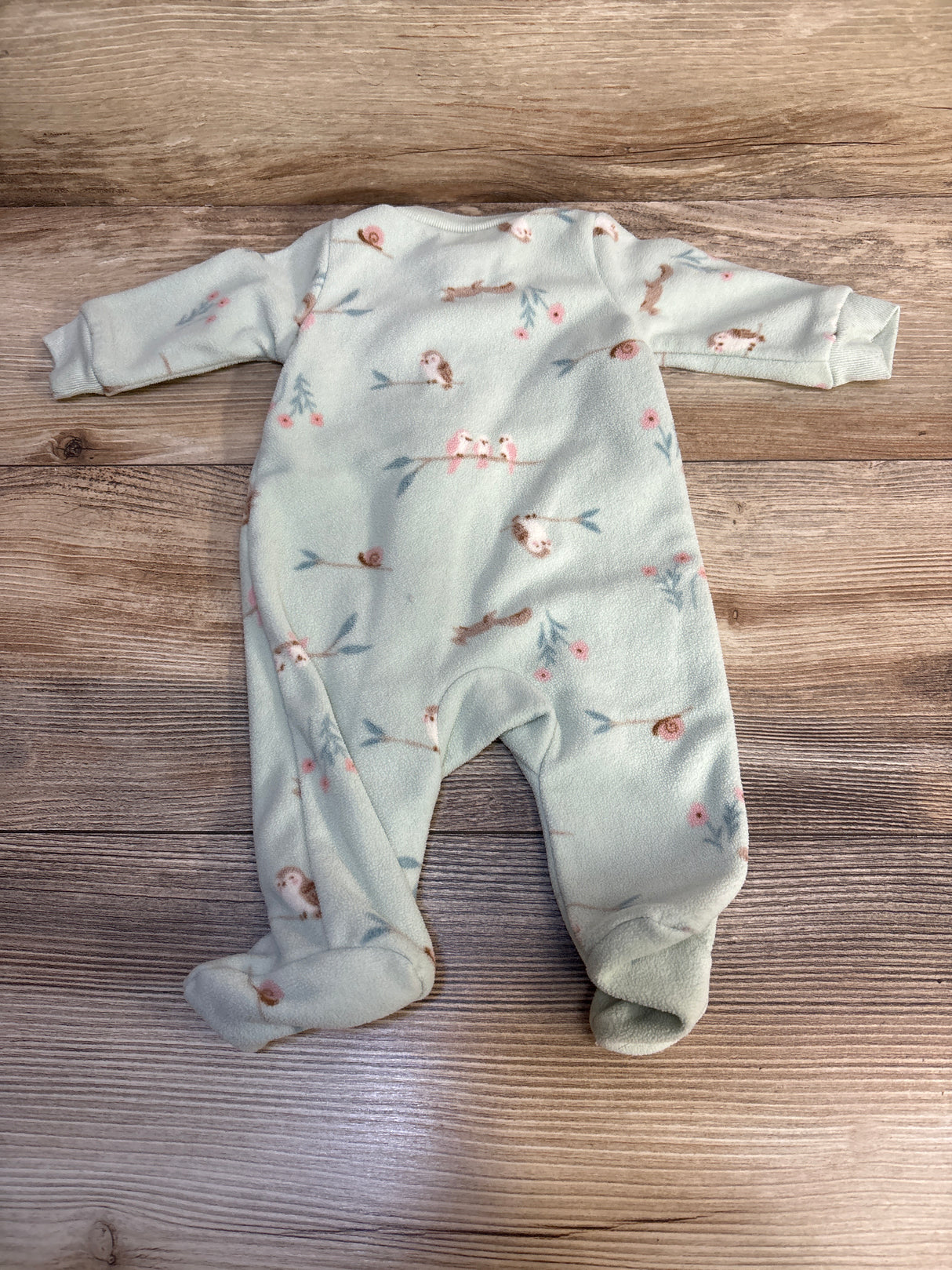 Carter's Floral Nature Blanket Sleeper Sage sz Newborn