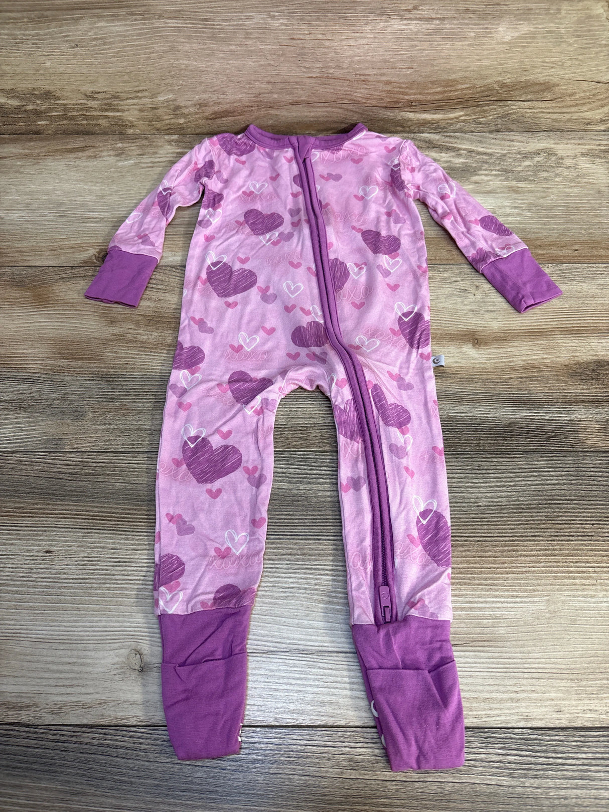 Snuggle Bums Valentines Day Convertible Sleeper Pink sz 6-9m