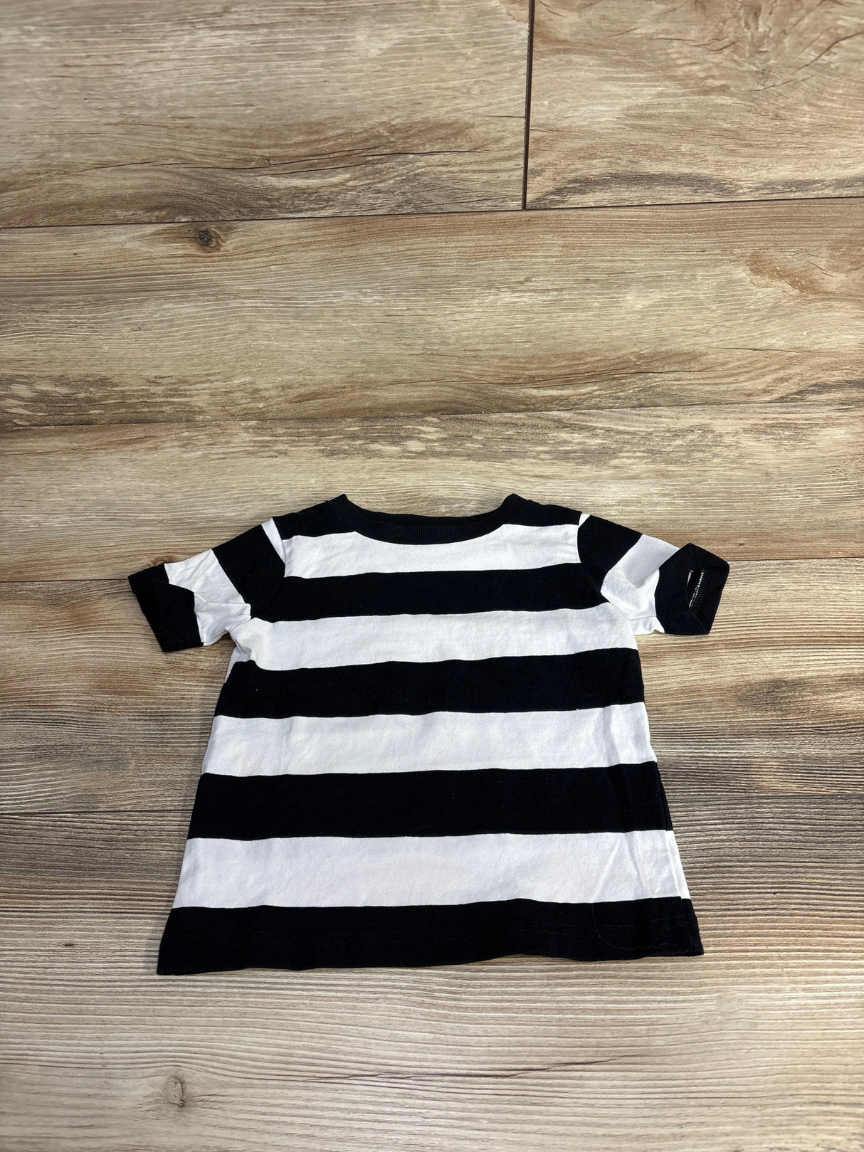 Spring & Gege Striped Short Sleeve Shirt Black sz 2T