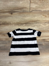Spring & Gege Striped Short Sleeve Shirt Black sz 2T