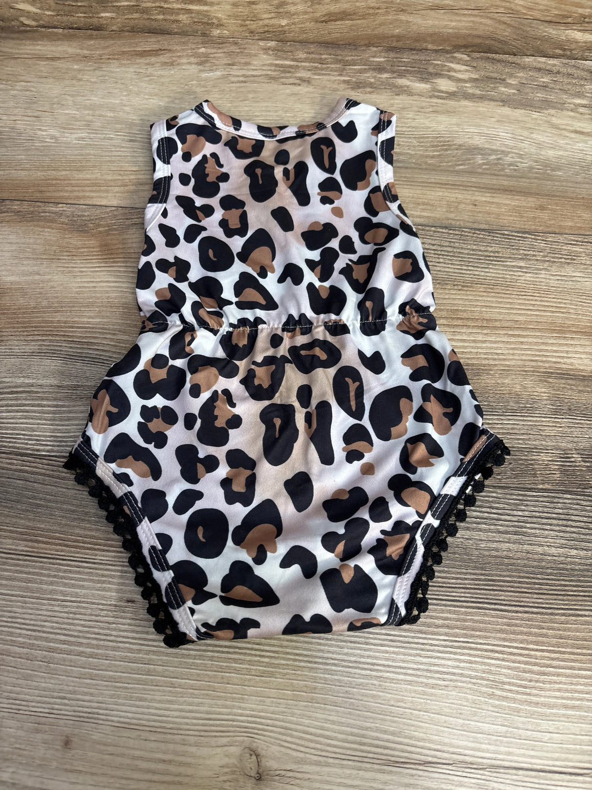 Leopard Tank Romper White sz 6m - Me n Mommy To Be