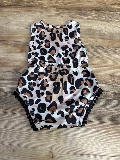 Leopard Tank Romper White sz 6m - Me n Mommy To Be