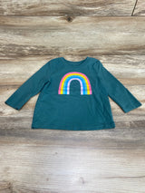 Cat & Jack Rainbow Shirt Green sz 18m