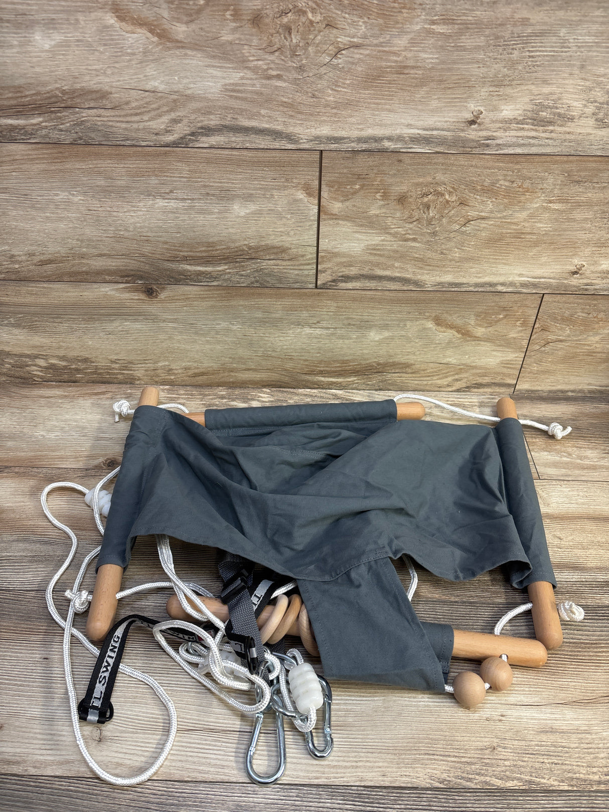 Monkey & Mouse Canvas Baby Swing, Grey