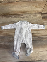 Honest Baby Leaf Print Sleeper White sz Preemie