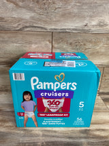 NEW Box of Pampers Cruisers 360 Diapers 56ct. Size 5