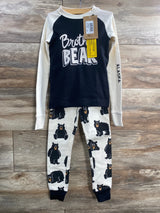 NEW Lazy One 2pc Brother Bear Pajama Set White/Black sz 3T