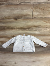 Carter's Striped Button Front Cardigan White sz 9m