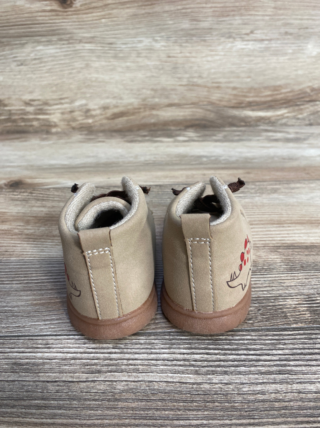 Just One You Dinosaur Ankle Boots Beige sz 4c