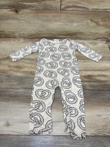 Spearmint Love Bamboo Pretzel Coverall Beige sz 12-18m