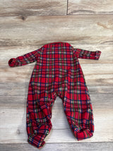 Little Me Plaid Coat Style Coverall Red sz 6m