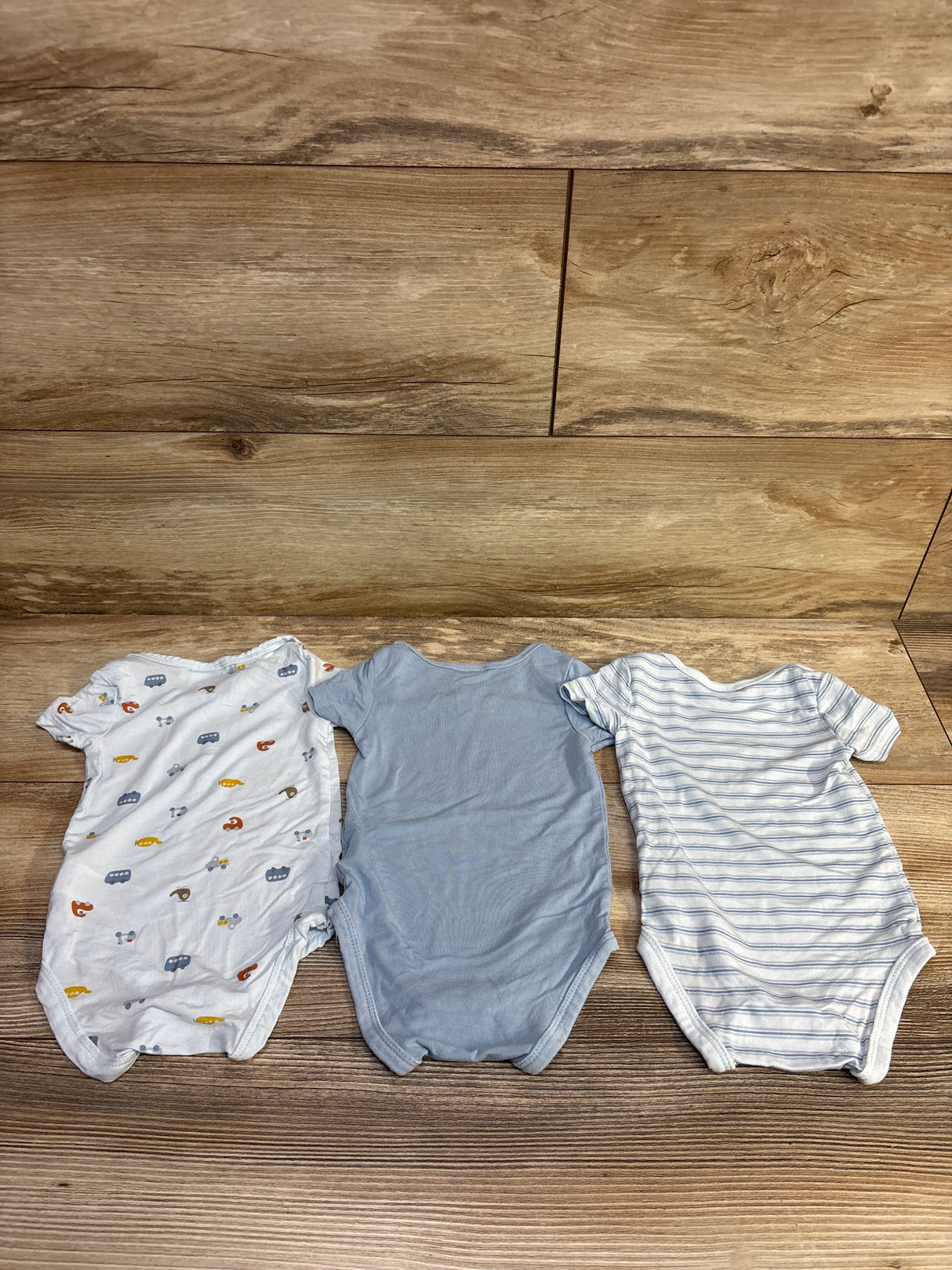 Tres Beau et Belle 3pk Modal Bodysuit Set Blue sz 0-3m