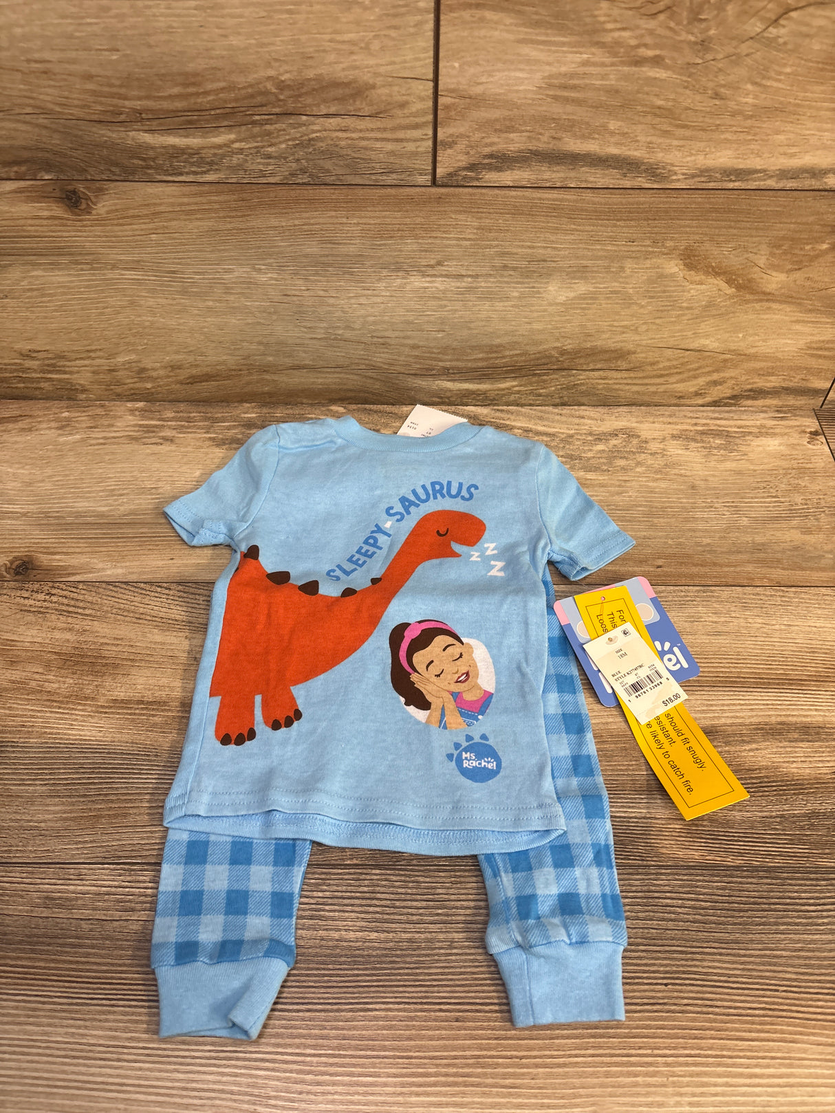 NEW Ms Rachel 2pc Sleepy-Saurus Pajama Set Blue sz 18m