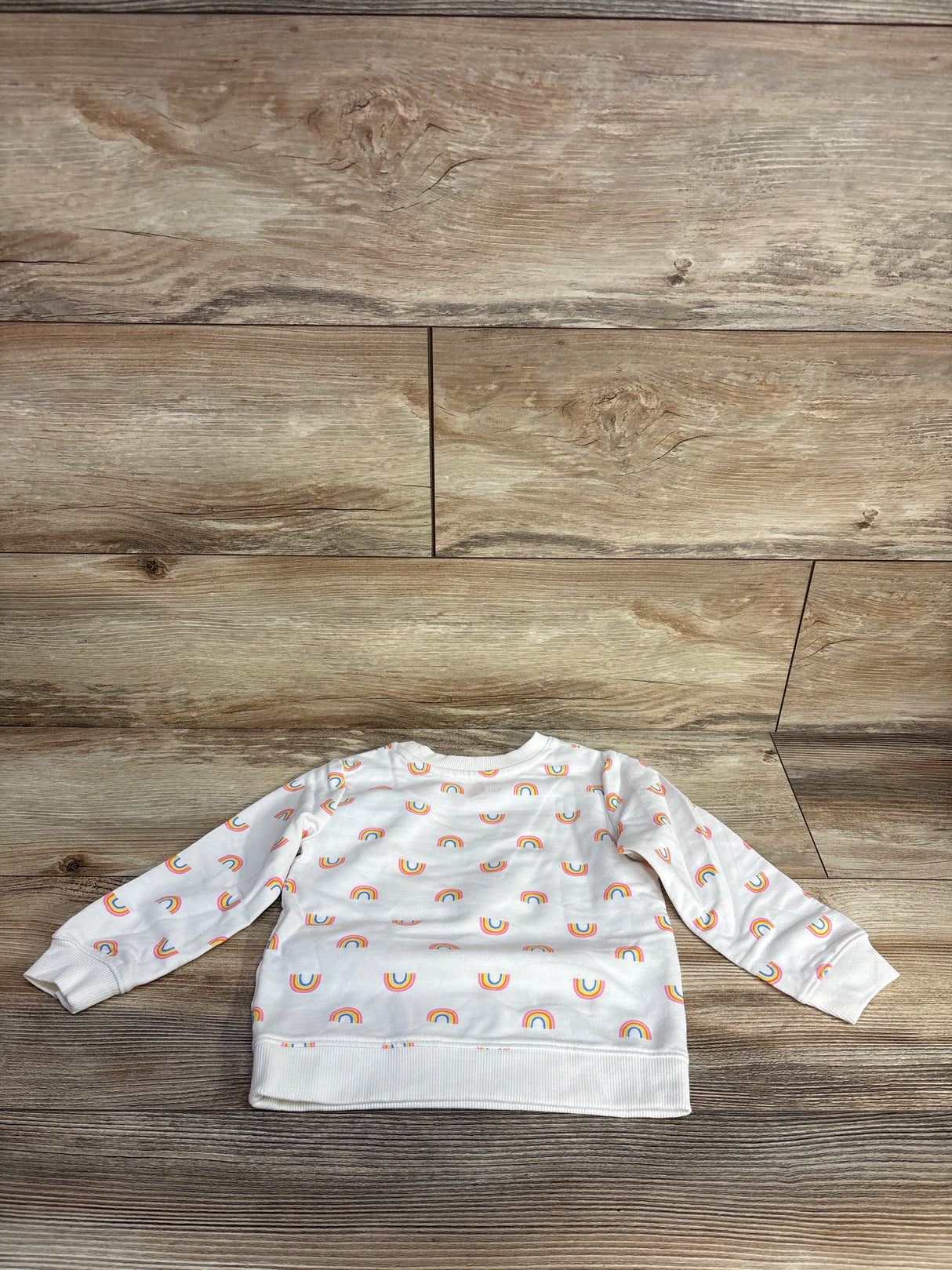 NEW Cat & Jack Rainbow Sweatshirt White sz 18m