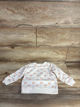 NEW Cat & Jack Rainbow Sweatshirt White sz 18m