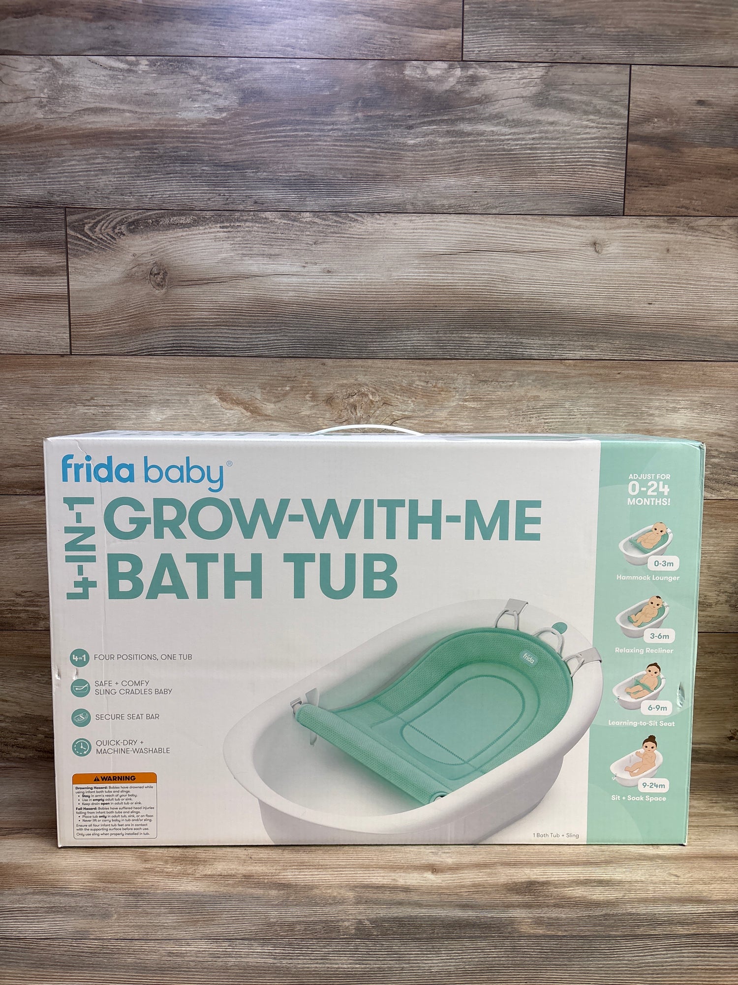 NEW Frida Baby 4-in-1 Grow With me Bath Tub