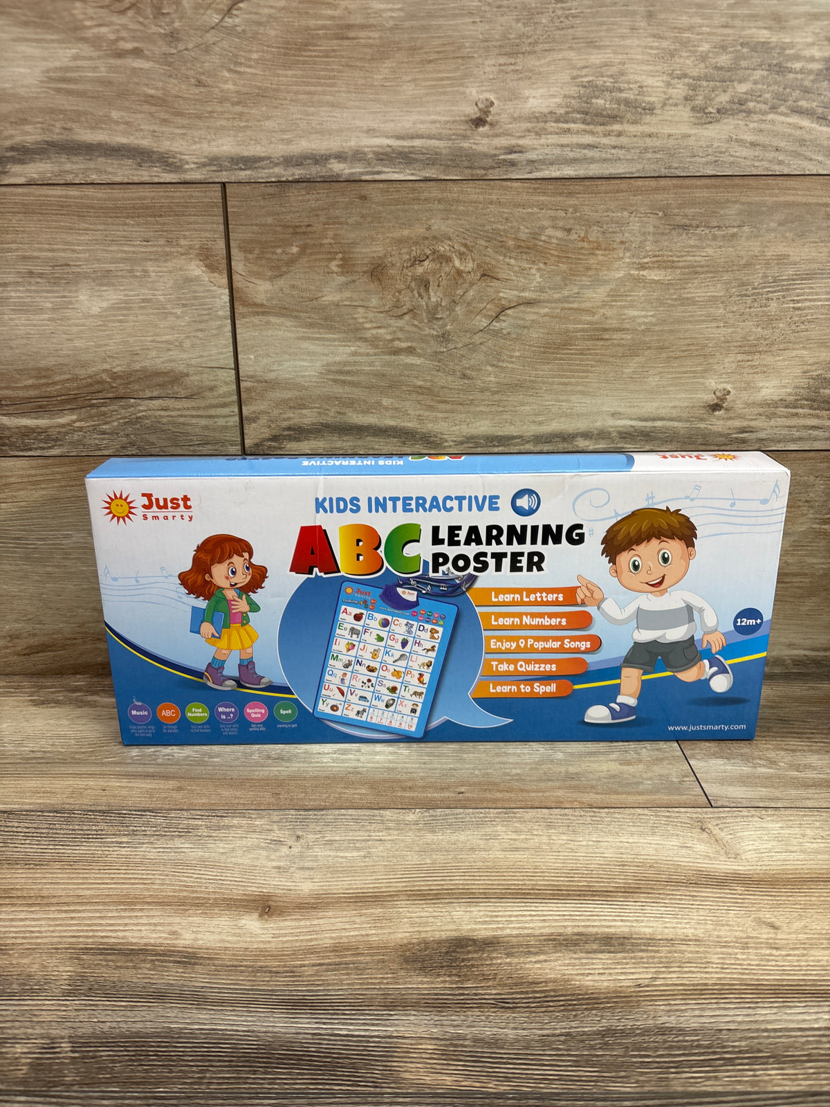 NEW Just Smarty Interactive Alphabet Wall Chart ABC's & 123's