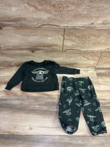 Star Wars 2pc The Cuteness Is Strong In This One Sweatshirt Set Green sz 18m