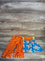 NWOT Waverly Scarlet 2pc Dress & Ruffle Pants Set Orange sz 3T