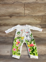 Aoswep Giraffe & Zebra Coverall White sz 12-18m