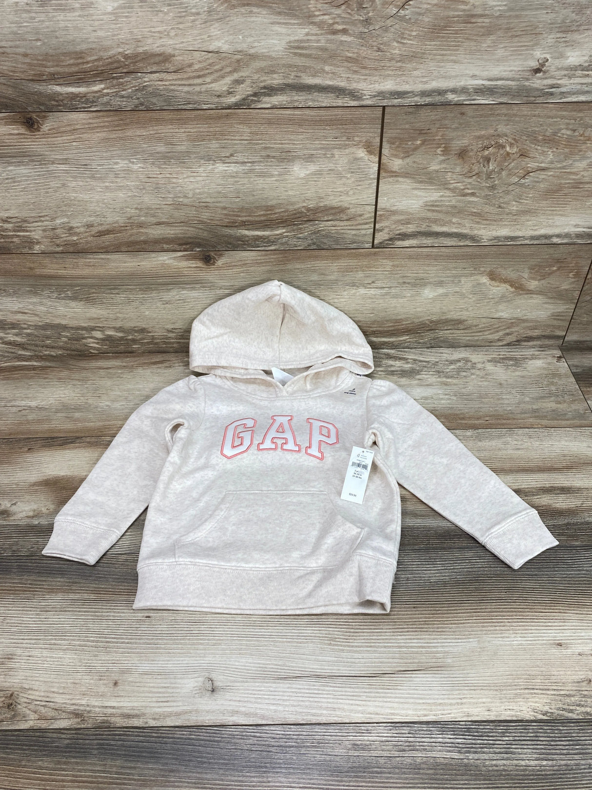 NEW Baby Gap Arch Logo Oatmeal Hoodie sz 3T