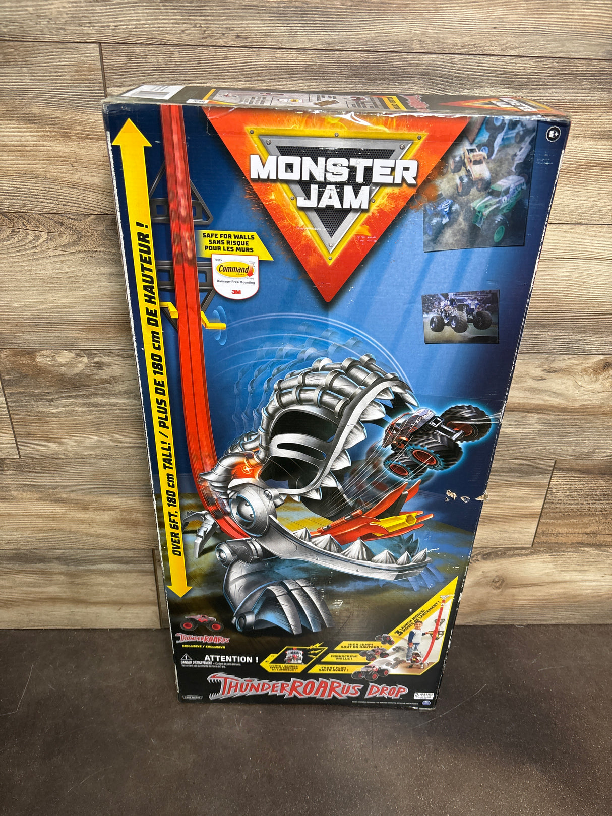 NEW Monster Jam ThunderROARus Drop Playset