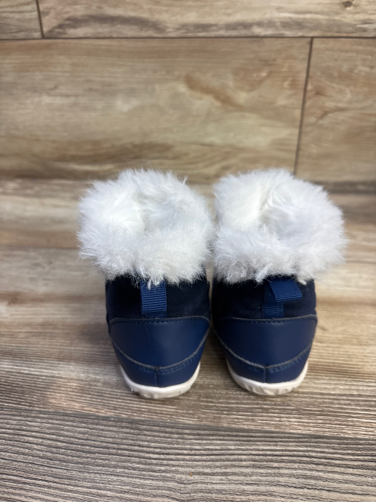 FEETCITY Faux-Fur Lined Boots Navy sz 5c