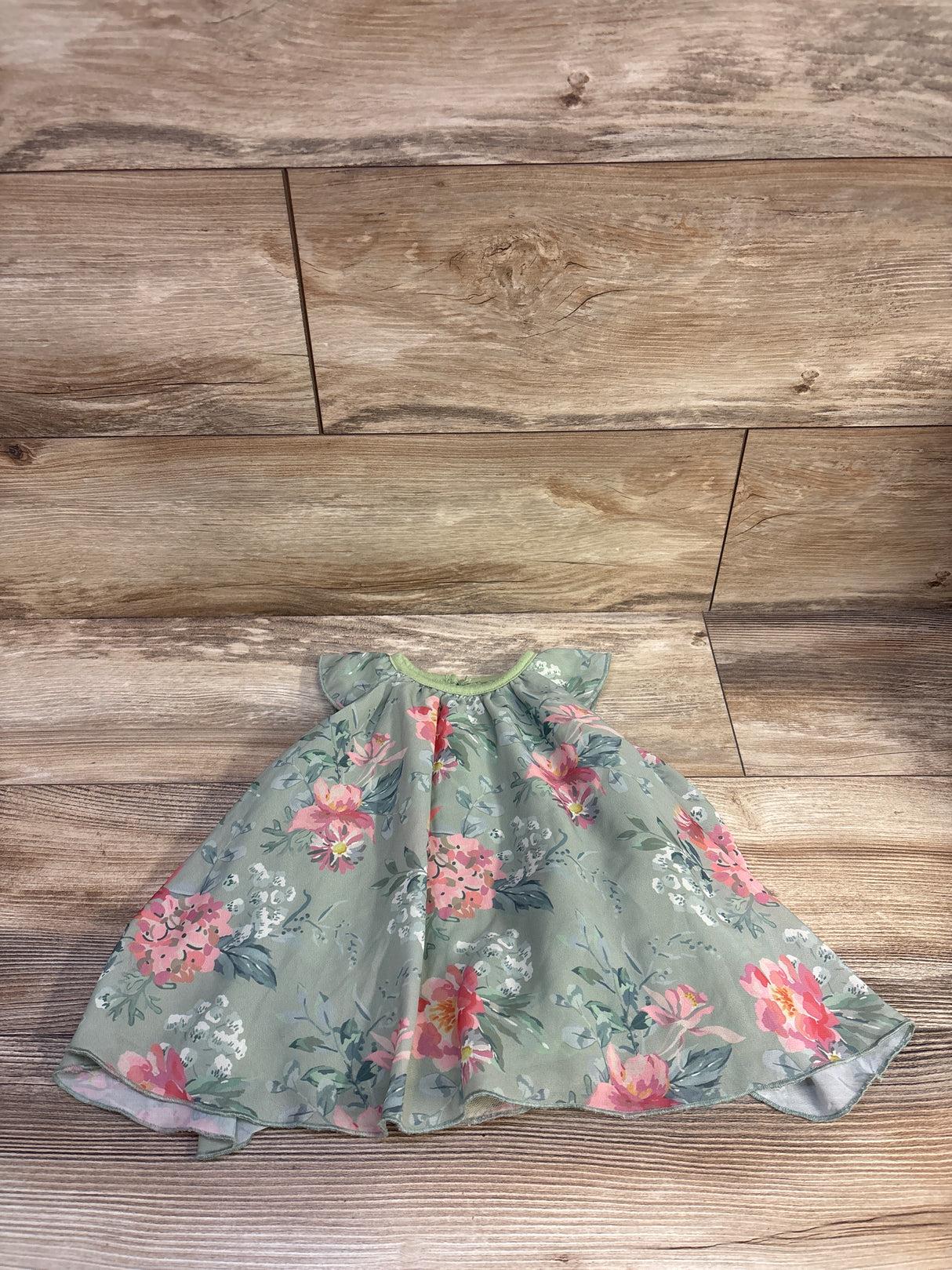 Baby Starters Floral Bodysuit Tulle Dress Green sz 6m