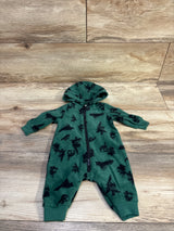 Carter's Blanket Hooded Coverall Green sz Newborn