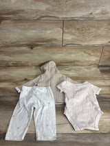 Disney Baby 3pc Ribbed Winnie The Pooh Hooded Jacket Set Beige sz 3-6m