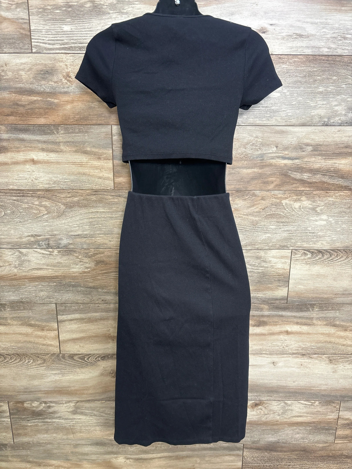 Old Navy Maternity 2pc Rib-Knit Cropped Top and Midi Skirt Set Black sz Small