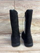 NEW Cat & Jack Natalia Tall Shearling Style Boots Black sz 13c