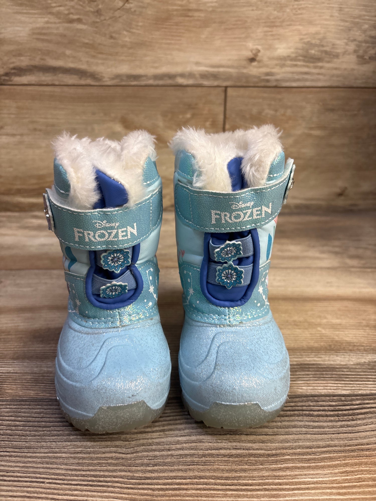 Disney Frozen Light Up Snow Boots Blue sz 7c