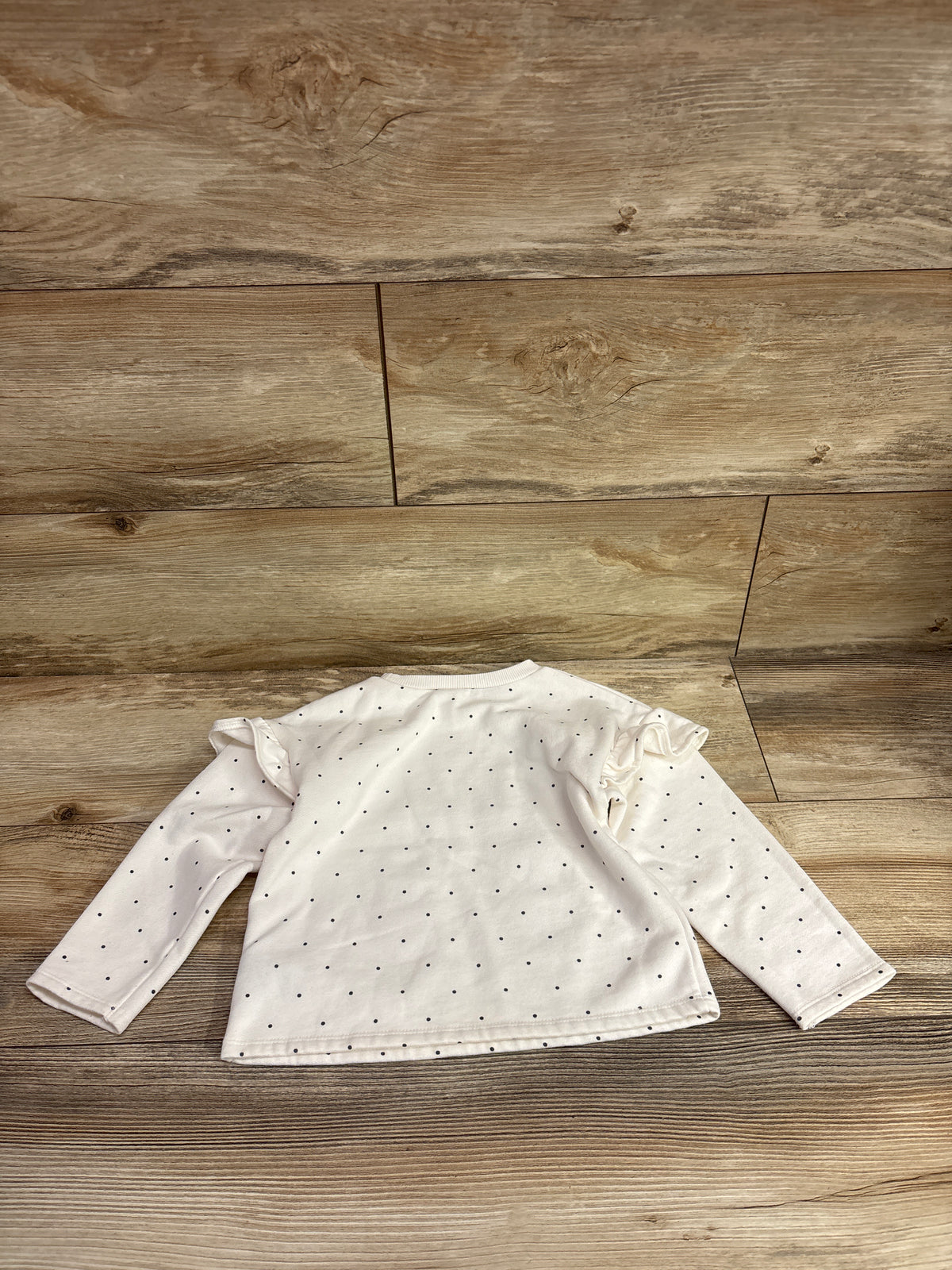 Carter's Polka Dot Bow Sweatshirt White sz 3T